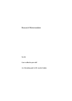 Can we afford to grow old?