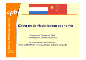 Presentatie 'China en de Nederlandse economie'