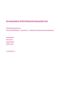 An evaluation of the financial transaction tax