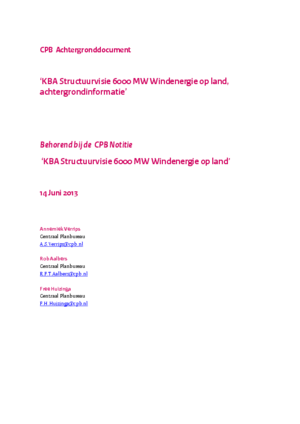 KBA Structuurvisie 6000 MW Windenergie op land, achtergrondinformatie