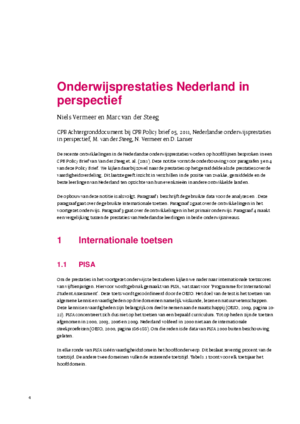 Onderwijsprestaties Nederland in perspectief