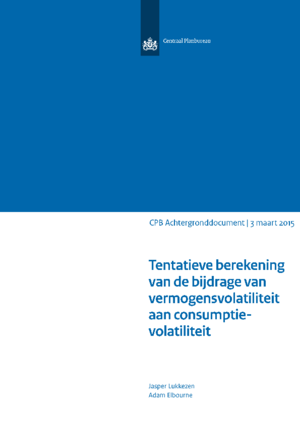 Tentatieve berekening van de bijdrage van vermogensvolatiliteit aan consumptievolatiliteit