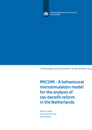 MICSIM - Een microsimulatiemodel met gedrag voor de analyse van wijzigingen in het belasting- en uitkeringsstelsel in Nederland
