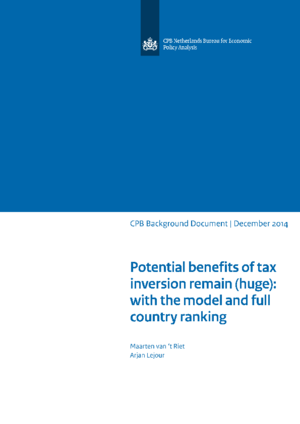Potential benefits of tax inversion remain (huge): with the model and full country ranking 