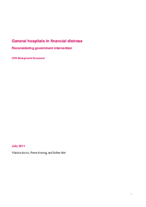 General hospitals in financial distress; Reconsidering government intervention