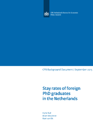 Stay rates of foreign PhD graduates in the Netherlands