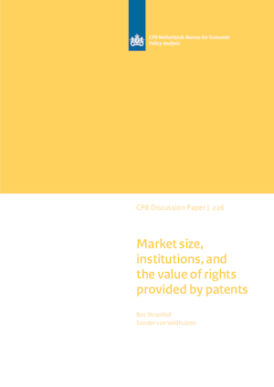 Market size, institutions, and the value of rights provided by patents