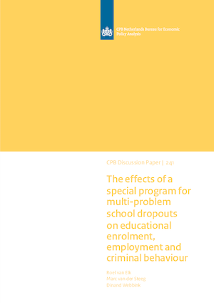 The effects of a special program for multi-problem school dropouts on educational enrolment, employment and criminal behaviour; Evidence from a field experiment