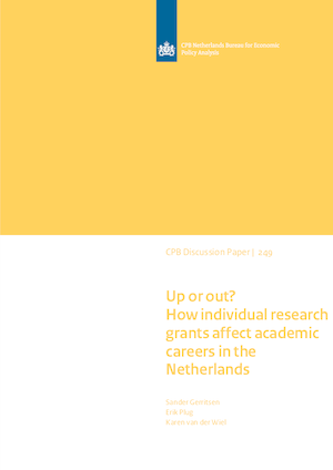 Up or out? How individual research grants affect academic careers in the Netherlands