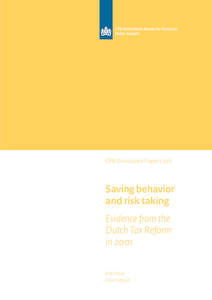 Saving behavior and risk taking: Evidence from the Dutch Tax Reform in 2001