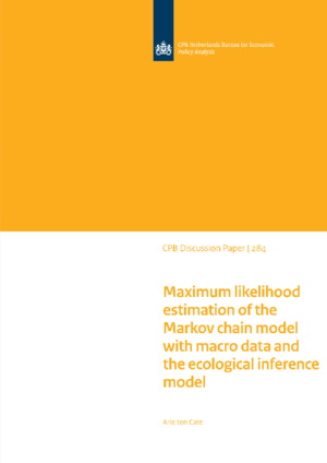 Maximum likelihood estimation of the Markov chain model with macro data and the ecological inference model
