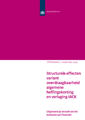 Structurele effecten variant overdraagbaarheid algemene heffingskorting en verlaging IACK