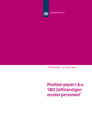 Position paper t.b.v. ‘IBO Zelfstandigen zonder personeel’