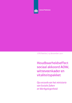 Houdbaarheidseffect sociaal akkoord AOW, witteveenkader en vitaliteitspakket