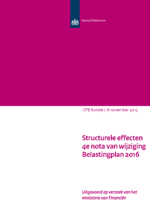 Structurele effecten 4e nota van wijziging Belastingplan 2016