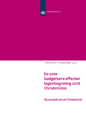 Tegenbegroting 2016 van de ChristenUnie