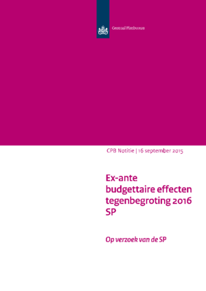 Tegenbegroting 2016 van de SP