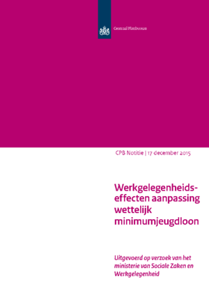 Werkgelegenheidseffecten aanpassing wettelijk minimumjeugdloon