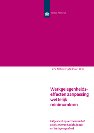 Werkgelegenheidseffecten aanpassing wettelijk minimumloon