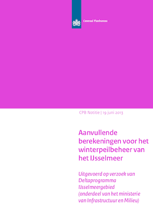 Aanvullende berekeningen voor het winterpeilbeheer van het IJsselmeer