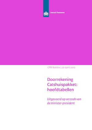 Doorrekening Catshuispakket: hoofdtabellen