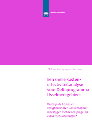 Een snelle kosten-effectiviteitanalyse voor het Deltaprogramma IJsselmeergebied 