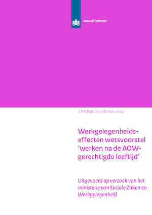 Werkgelegenheidseffecten wetsvoorstel 'werken na de AOW-gerechtigde leeftijd'