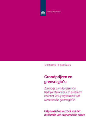 Grondprijzen en grensregio's: Zijn hoge grondprijzen van bedrijventerreinen een probleem voor het vestigingsklimaat van Nederlandse grensregio’s?