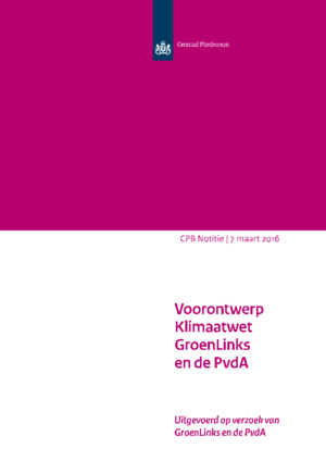 Voorontwerp Klimaatwet GroenLinks en de PvdA