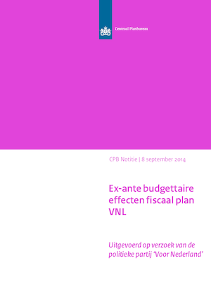 Ex-ante budgettaire effecten fiscaal plan VNL