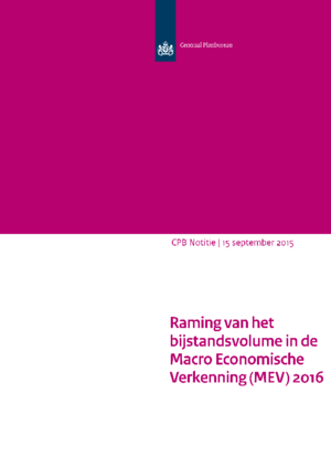 Raming van het bijstandsvolume in de MEV 2016