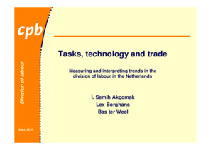 Presentation "Tasks, technology and trade"