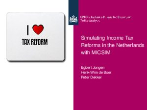 Presentation: Simulating Income Tax Reforms in the Netherlands with MICSIM