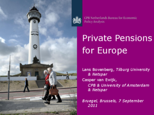 Presentatie "Private pensioenen voor Europa"
