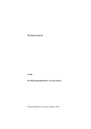 De millenniumproblematiek: een risico-analyse