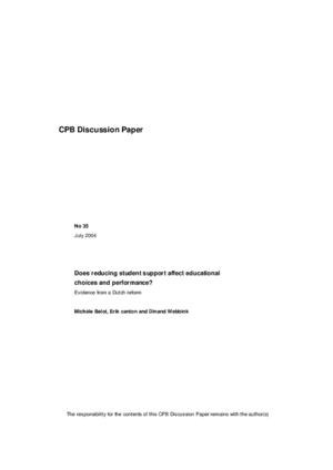 Does reducing student support affect educational choices and performance? Evidence from a Dutch reform