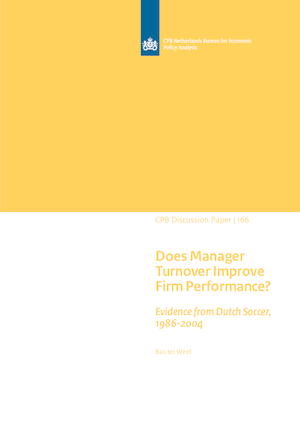 Does Manager Turnover Improve Firm Performance?  Evidence from Dutch Soccer, 1986-2004