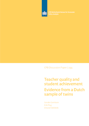 Teacher quality and student achievement:  Evidence from a Dutch sample of twins