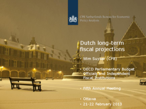 Presentation: Dutch long-term fiscal projections Ottawa 2013