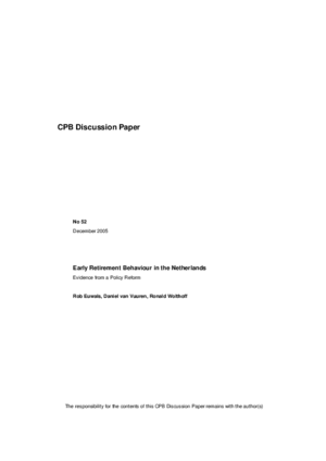 Early retirement behaviour in the Netherlands; evidence from a policy reform