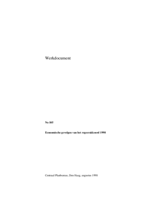 Economische gevolgen van het regeerakkoord 1998