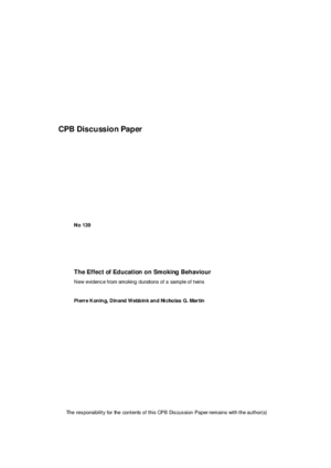 The effect of education on smoking behaviour: New evidence from smoking durations of a sample of twins