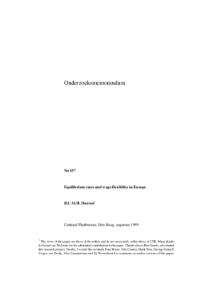 Equilibrium rates and wage flexibility in Europe