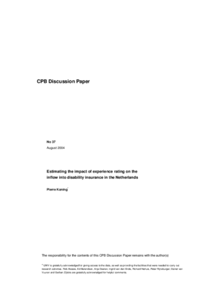Estimating the impact of experience rating on the inflow into disability insurance in the Netherlands