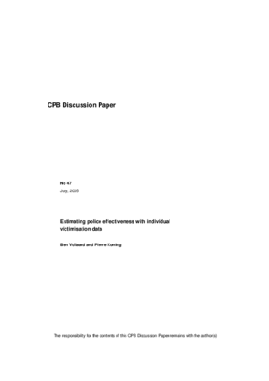 Estimating police effectiveness with individual victimisation data