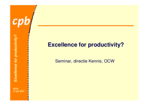 Presentatie 'Excellence for productivity'