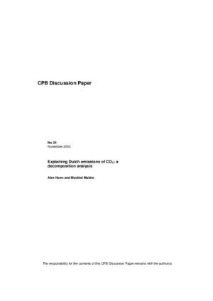 Explaining Dutch emissions of CO2; a decomposition analysis