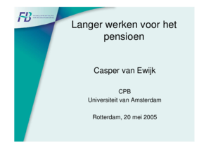 Langer werken voor het pensioen