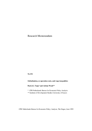 Globalisation, co-operation costs, and wage inequalities