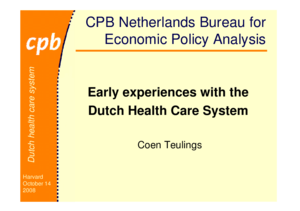 Presentatie 'Impact of Public Policy on Consumer-Driven Health Care'